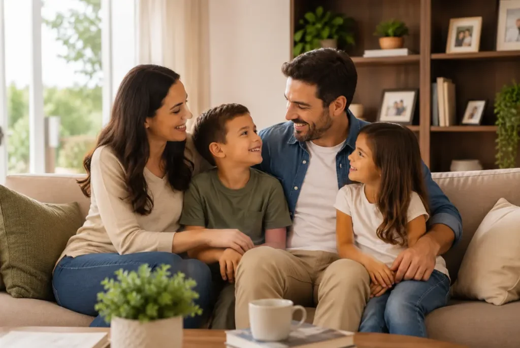 Família protegida com seguro de vida contratado pela Camargo Corretora de Seguros em 2026