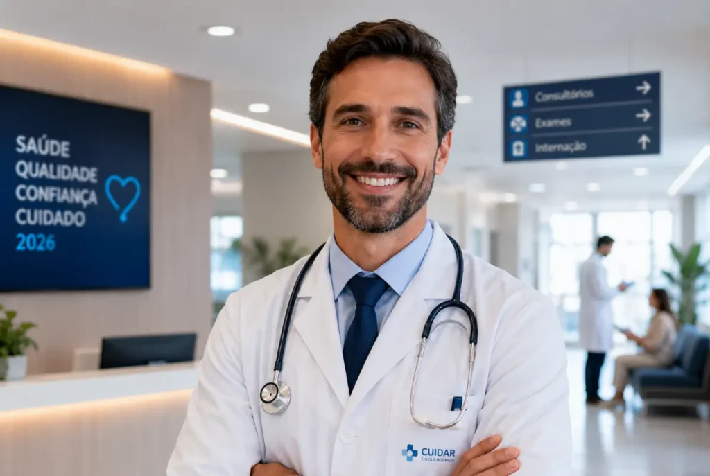 Médico atendendo paciente — como escolher o melhor plano de saúde em 2026 com a Camargo Corretora