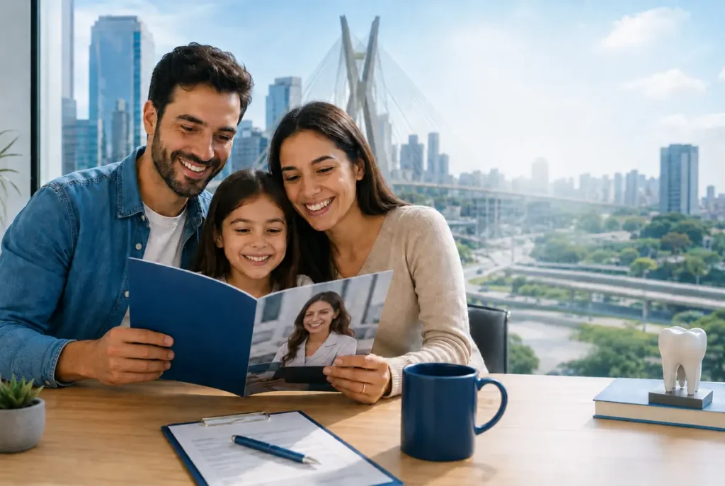 OdontoPrev São Paulo - Família na cidade de São Paulo escolhendo planos odontológicos da Odontoprev, com consultoria da Camargo Corretora de Seguros e Planos de Saúde em São Paulo e região