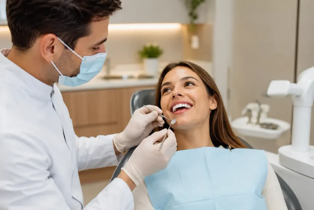 SulAmérica Odonto em Goiânia - Pessoa consultando com um dentista uando seu plano SulAmérica Odonto em Goiânia.